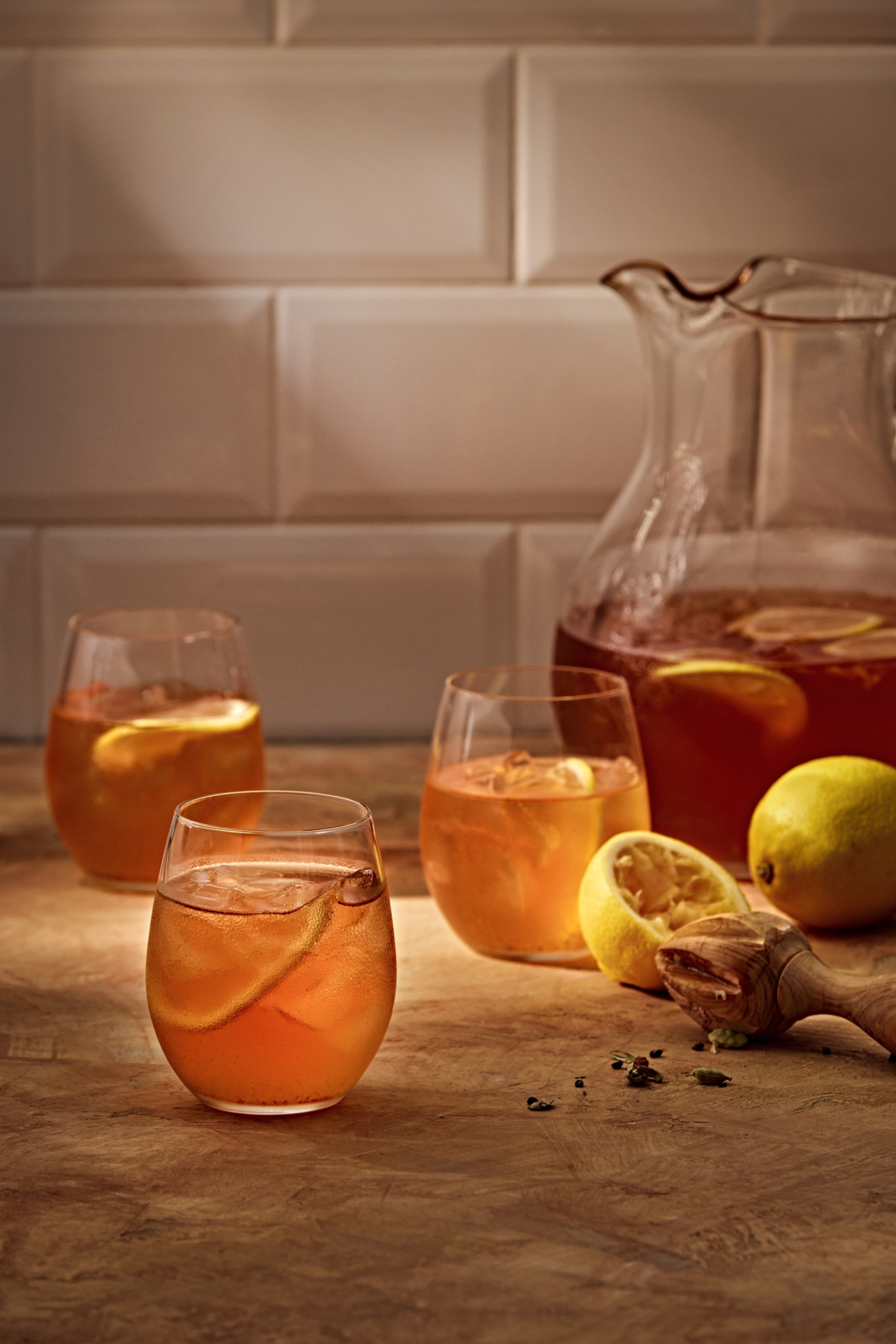 Pfirsich-Apfel-Eistee