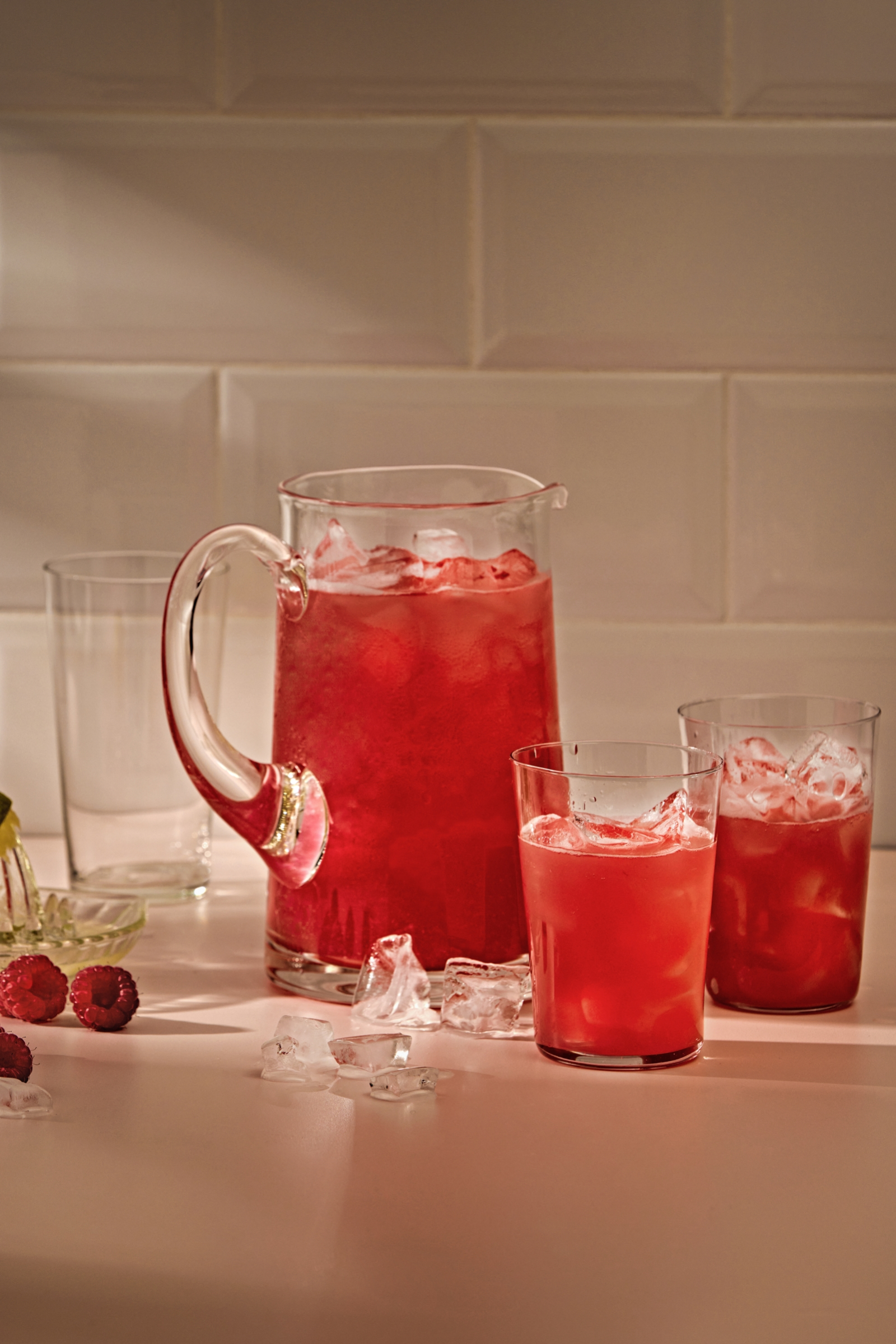 Himbeer-Lime-Limonade